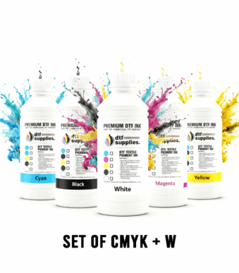 Inkbank premium DTF Full Set CMYK and White inks Vibrant